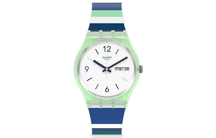 SWATCH Unisex 34mm White Watch GG711