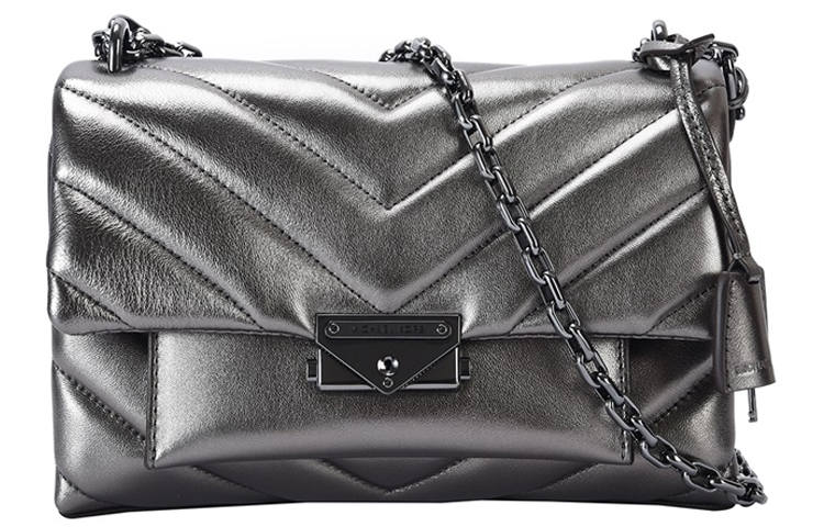 MICHAEL KORS Cece Leather Crossbody Bag, Shoulder Bag Medium Women's Charcoal Gray