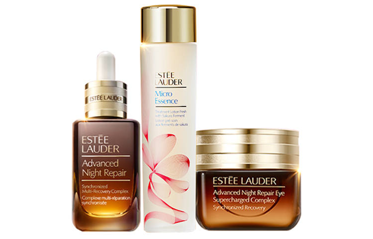 ESTEE LAUDER Ace Brown Bottle Collection Micro Essence Eye Cream Skincare Product Three Piece Set