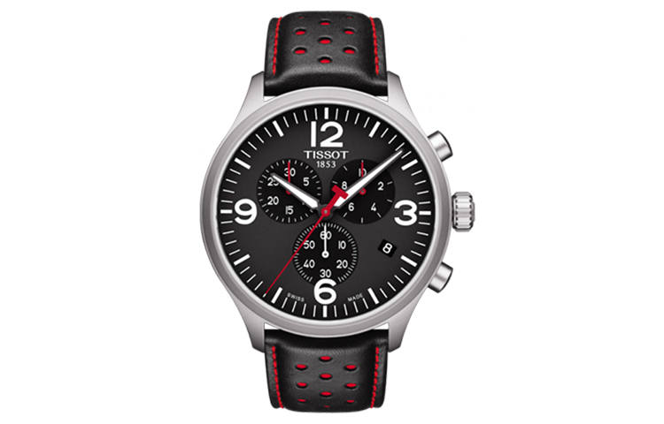 TISSOT Speedy Collection Quartz Movement Men's Watches Watch 45mm Black Dial Stainless Steel Case