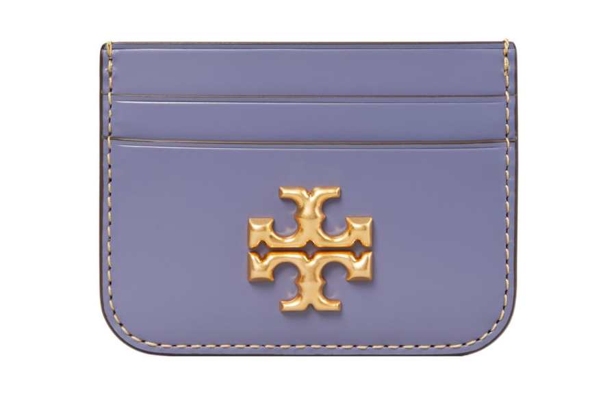 TORY BURCH Eleanor Leather Card Holder Women's Purple