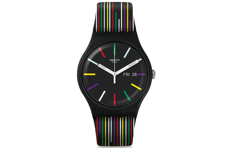 SWATCH SWATCH Unisex 41mm Black Watch SUOB729