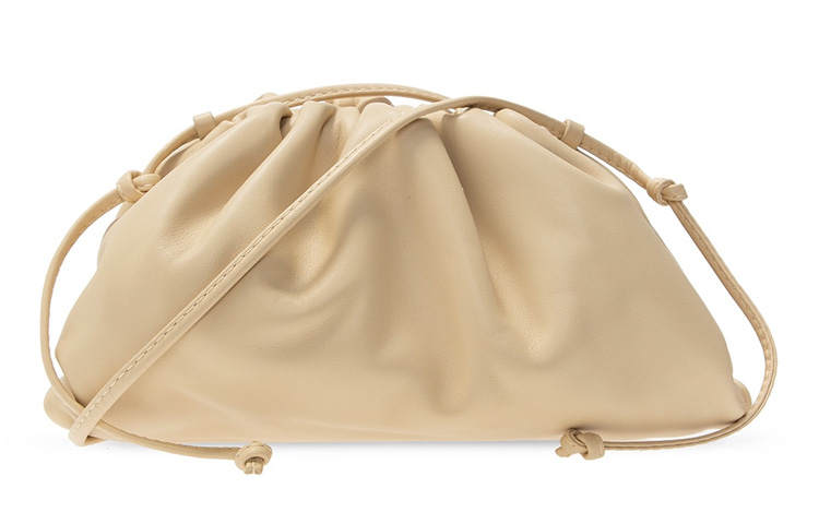 Bottega Veneta Cow Leather Cloud Bag, Handheld, Shoulder Bag, Crossbody Bag Mini Women's Oat