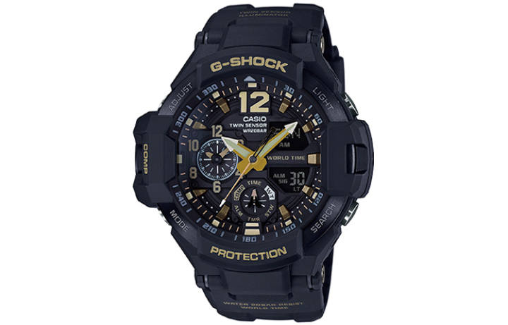 CASIO CASIO Men MASTER OF G-AIR Series Black Watch GA-1100GB-1A
