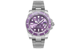 A BATHING APE Bape A BATHING APE Type 1 Bapex Watch Silver/Purple