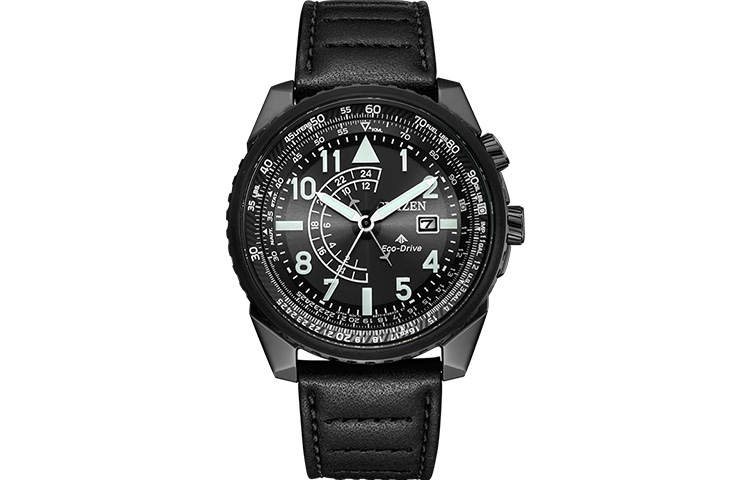 CITIZEN PROMASTER 200m Waterproof Light Powered Quartz Movement Cow Leather Strap Watch