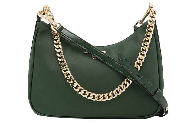 MICHAEL KORS Cow Leather Shoulder Bag, Crossbody Bag Women's Moss Green
