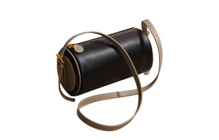 MQ Genuine Leather Pillow Bag, Shoulder Bag, Cylinder Bag, Shoulder Bag, Crossbody Bag Regular Women's Black