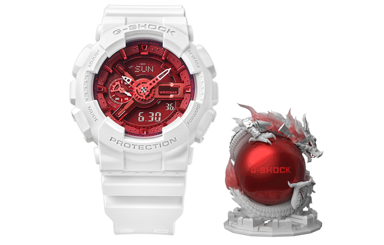 G-SHOCK G SHOCK Quartz Movement Resin Strap Watch Men's Watches Red Watch Dial