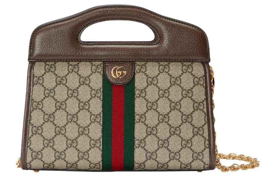 GUCCI Ophidia Canvas With Leather Tote Bag, Shopping Bag, Shoulder Bag, Crossbody Bag, Handbag Small Women's