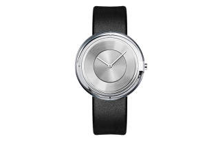 ISSEY MIYAKE Quartz Movement Genuine Leather Strap Watch 39mm Unisex Silver Dial NYAH001Y