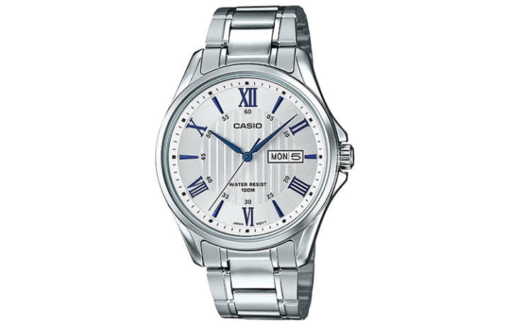 CASIO CASIO Men Standard Series Silver Watch MTP-1384D-7A2