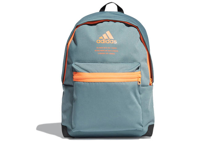 Adidas Adidas Zip Closure Recycled Polyester Plain Weave Fabric Coin Purse Regular Unisex Misty Emerald/Scream Orange