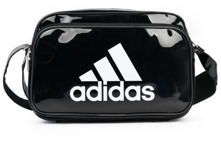 Adidas Adidas Polyurethane Gym Bag, Shoulder Bag, Crossbody Bag Small Unisex Black