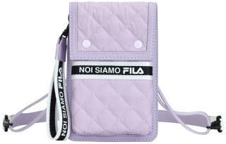 FILA FUSION Pu Shoulder Bag, Crossbody Bag Unisex Light White Purple