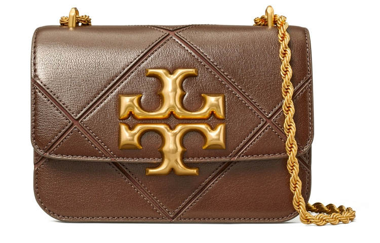 TORY BURCH Eleanor Sheepskin Crossbody Bag, Shoulder Bag Small Women's Cold Brew Coffee