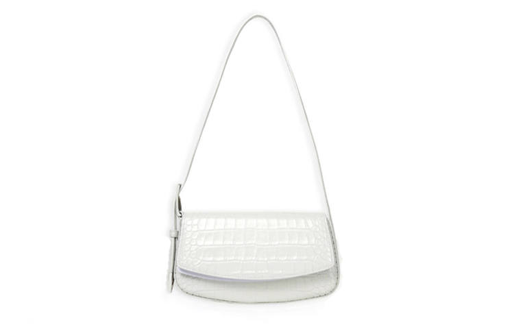 Balenciaga Calfskin Shoulder Bag, Portable Crossbody Bag Women's White