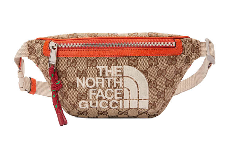 GUCCI X THE NORTH FACE Unisex Fanny Pack Beige/Orange