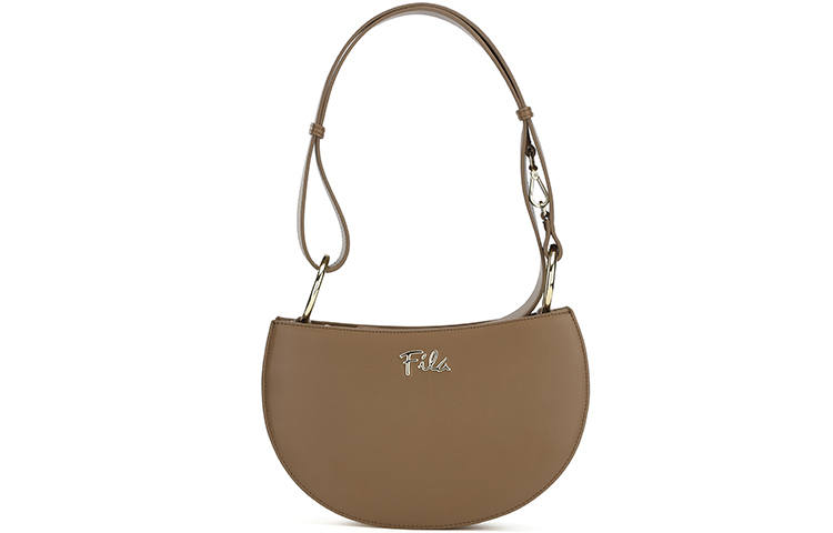 FILA Zip Closure Pu Shoulder Bag Regular Women's Sole Wood Khaki