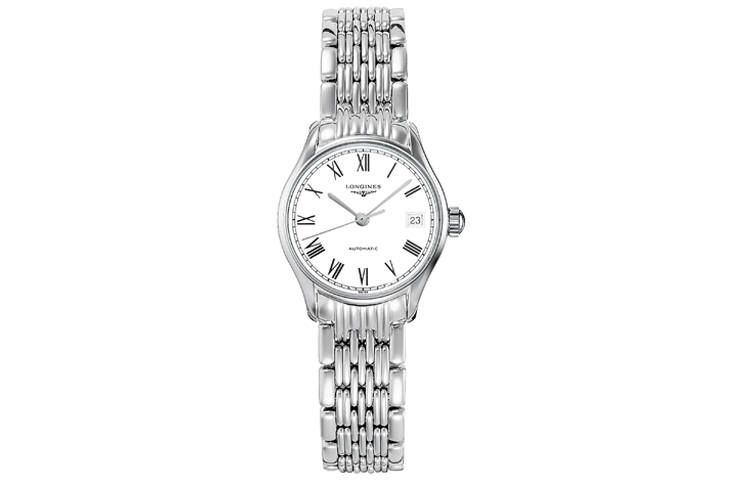 LONGINES Lvya Collection Automatic Mechanical Movement Women's Watch 25mm White Dial Stainless Steel Case