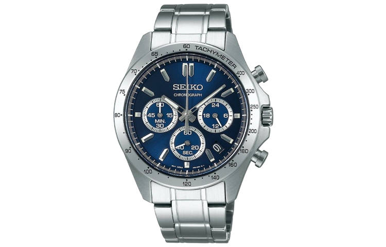 SEIKO Quartz Movement Stainless Steel Strap Watch Men's Watches Blue Dial