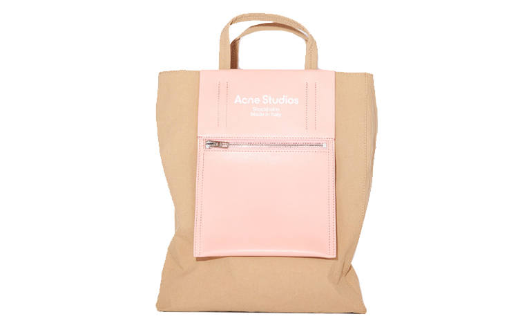 Acne Studios Acne Studios Polyamide Tote Bag, Shopping Bag, Handbag Medium Unisex Brown/Pink