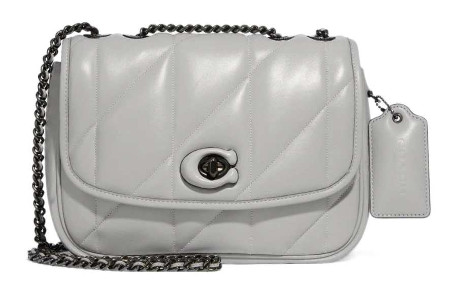 COACH Pillow Madison Nappa Soft Leather Shoulder Bag, Crossbody Bag Medium Women's Dove Gray