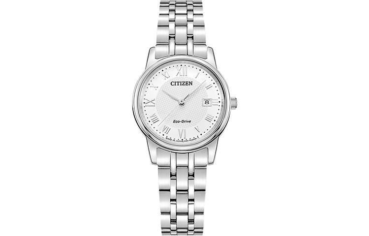 CITIZEN Ecology Drive Collection Solar Movement Stainless Steel Strap Watch Women's Watch White Dial