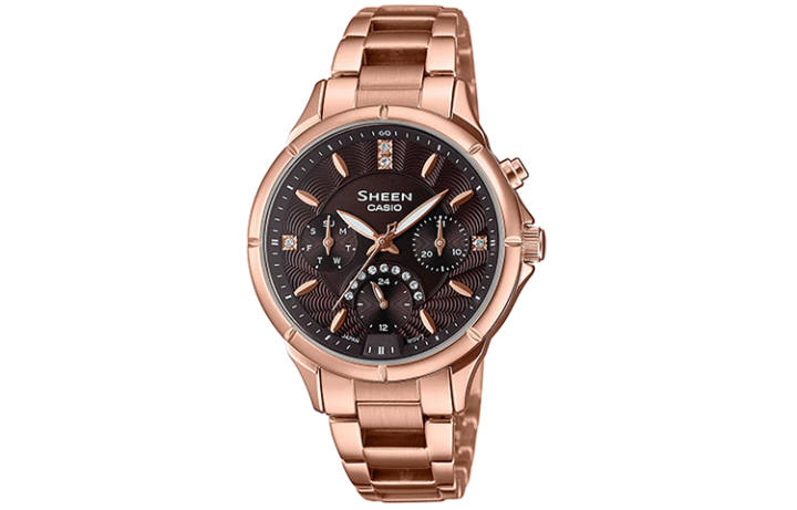 CASIO CASIO Women's SHEEN Coffee Watch SHE-3047PG-5A