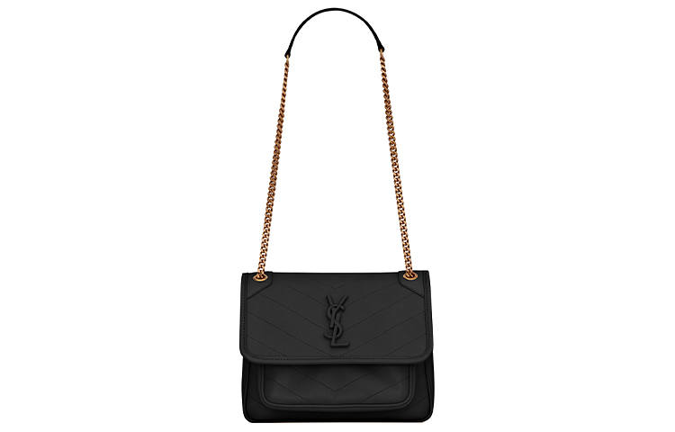 SAINT LAURENT Quilting Lambskin Crossbody Bags Mini Women's Black