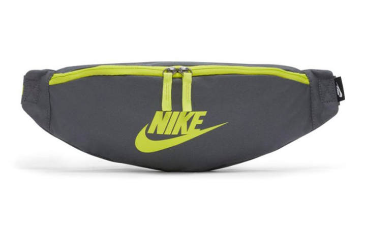 Nike Nike Heritage Polyester Sling Bag, Fanny Pack Regular Unisex Gray Yellow Green