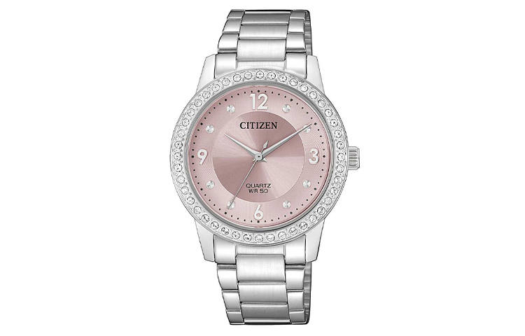 CITIZEN Quartz Movement Stainless Steel Strap Watch Women's Watch Pink Watch Dial EL3090 81X