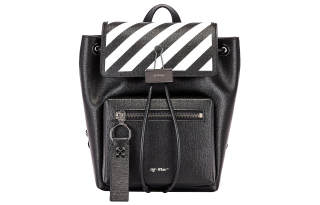 OFF-WHITE OFF WHITE Leather Handbag Backpack Regular Women's Black