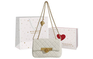 Miss Kung Sheepskin Small Square Bag, Chain Bag, Shoulder Bag Women's White