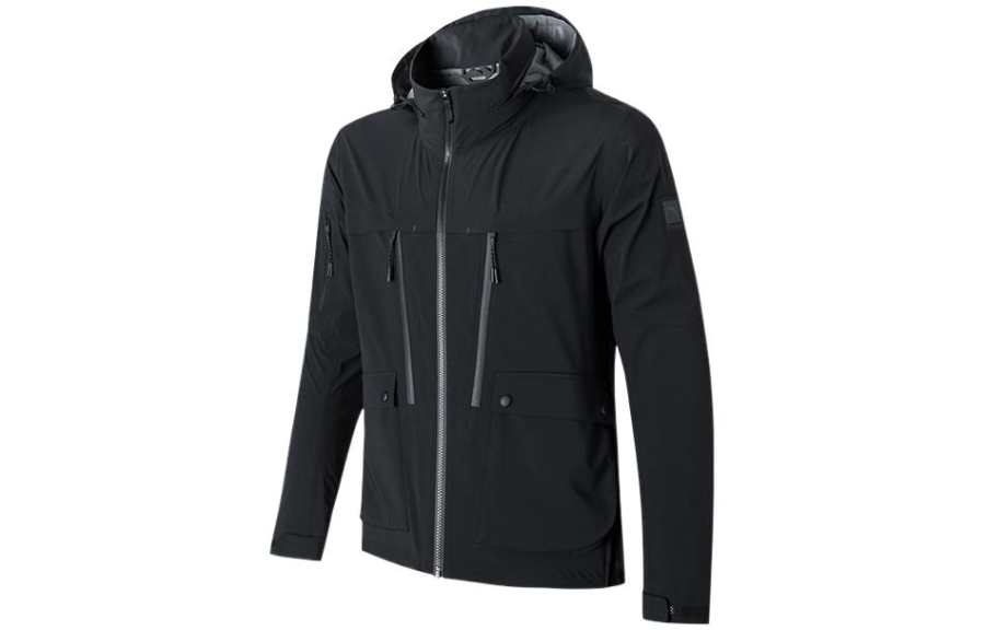 ANTA Jackets Men's Black Hooded Moderate Other