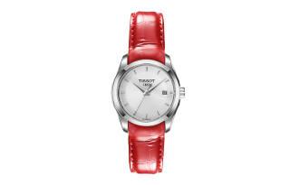 TISSOT Kutu Collection Quartz Movement 100m Waterproof Women's Watch 32mm Silver Dial Stainless Steel Case