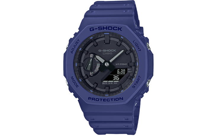 CASIO CASIO Unisex Liquid Crystal/Analog Dual Display Series Blue Watch GA-2100-2APR