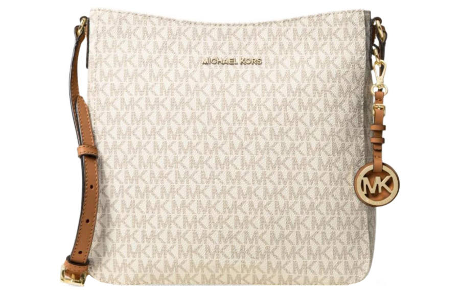 MICHAEL KORS Jet Set PVC Messenger Bag, Shoulder Bag Women's Vanilla White