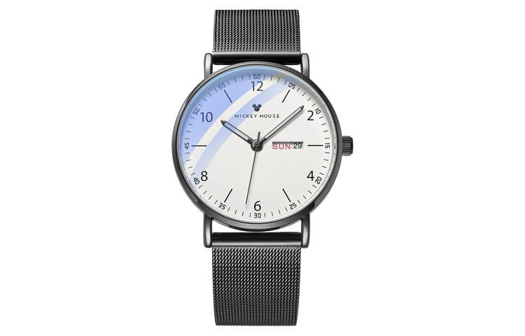 Disney Sandstorm Starry Sky Quartz Movement Stainless Steel Watchband Watch Unisex White Dial
