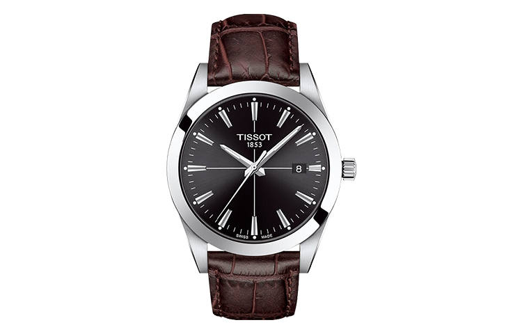 TISSOT Windy Collection Quartz Movement 100m Waterproof Men's Watches Watch 40mm Black Dial Stainless Steel Case