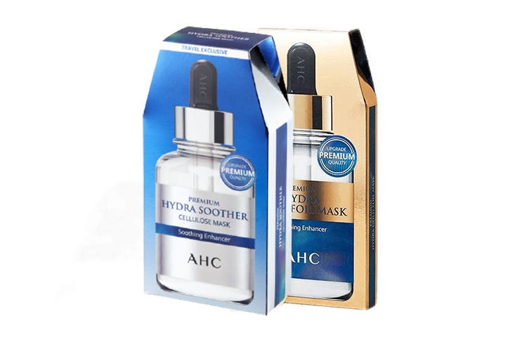 A.H.C Hyaluronic Acid Facial Masks Soothing Tightening Hydrating Repairing Hydrating Gold Model Various Skin Types