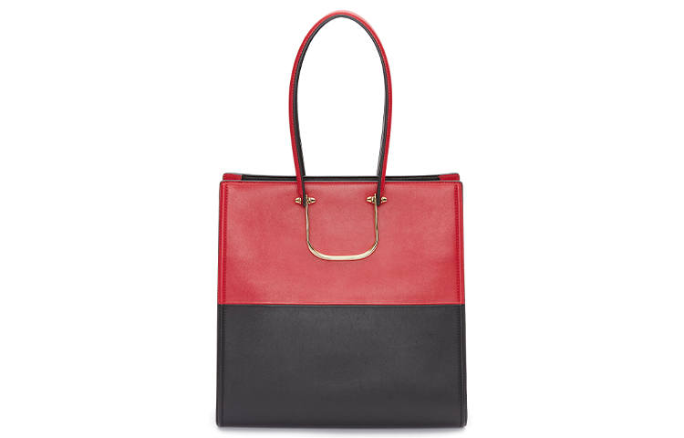 Alexander McQueen Cow Leather Handbag Women's Black Red