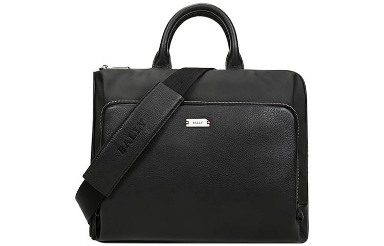 BALLY BALLY Canvas With Leather Handbag, Briefcase Men's Black