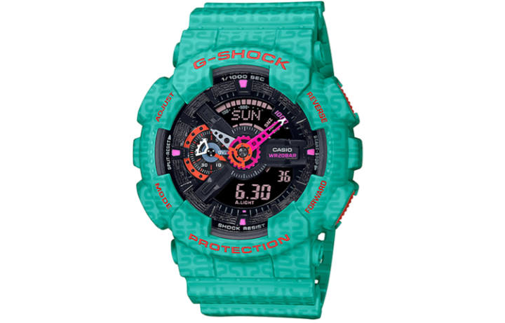 CASIO CASIO Men Liquid Crystal/Analog Dual Display Series Black Watch GA-110SGG-3AJR
