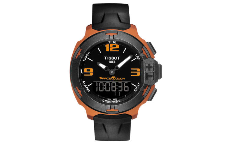 TISSOT Race Collection Quartz Movement Men's Watches Watch 42.15mm Black Dial Aluminum Watch Case Rubber Strap