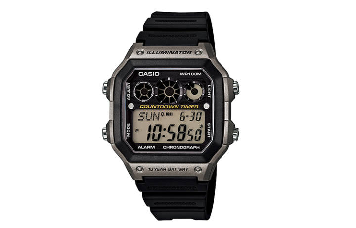 CASIO CASIO STANDARD Small Block Quartz Movement Resin Strap Watch Men's Watches Black Dial