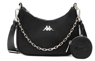 Kappa Nylon Shoulder Bag Women's Classic Black