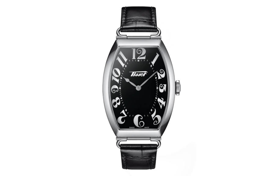 TISSOT Porto Collection Quartz Movement Unisex Watch 42.5mm Black Dial Stainless Steel Case
