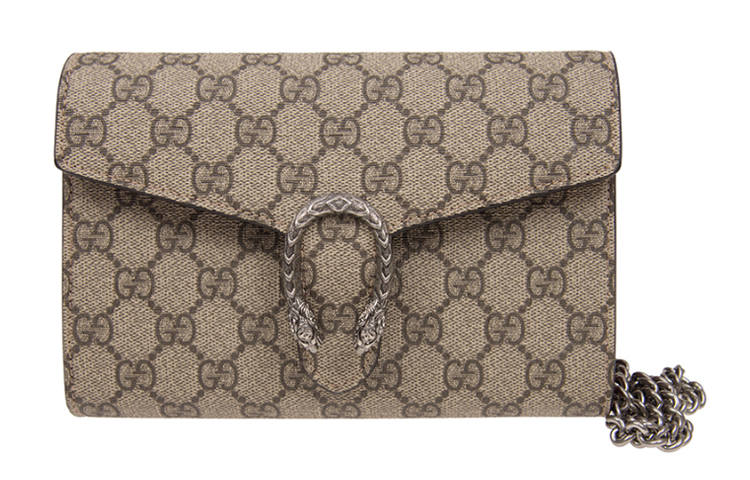 GUCCI Dionysus Canvas Wallet, Crossbody Bag, Shoulder Bag Women's Ebony