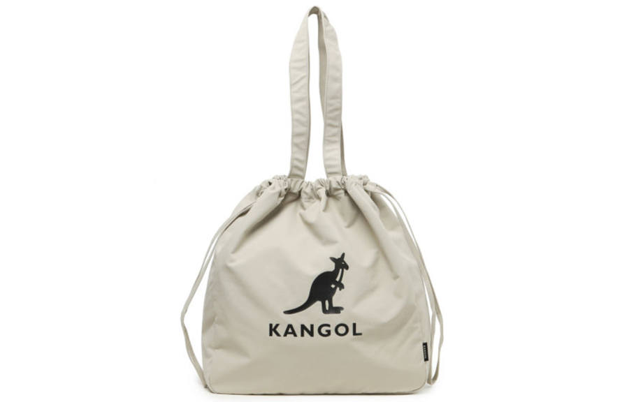 KANGOL Fabric Bucket Bag, Shoulder Bag Unisex Ecru
